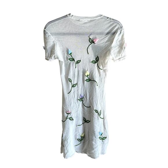 Vivienne Tam Vintage Mesh Floral Embroidered Mini Dress - Picture 2 of 5